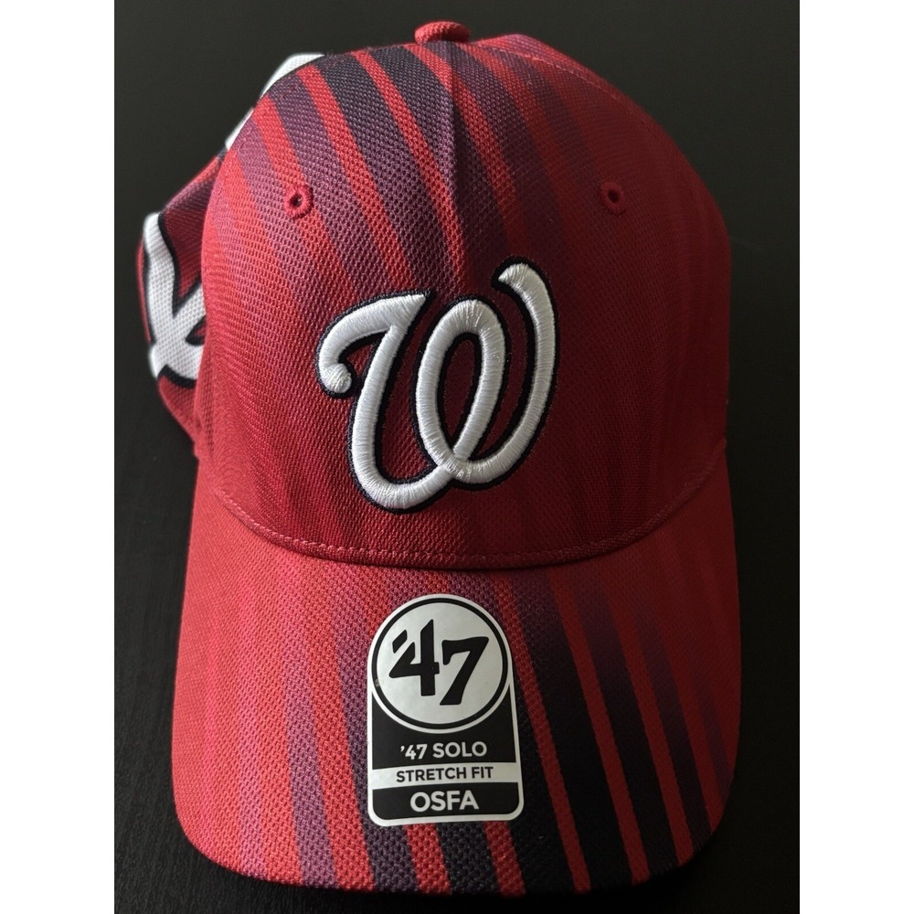 '47 Brand '47 Solo Stretch Fit MLB Washington‎ Nationals Baseball Cap Hat OSFA